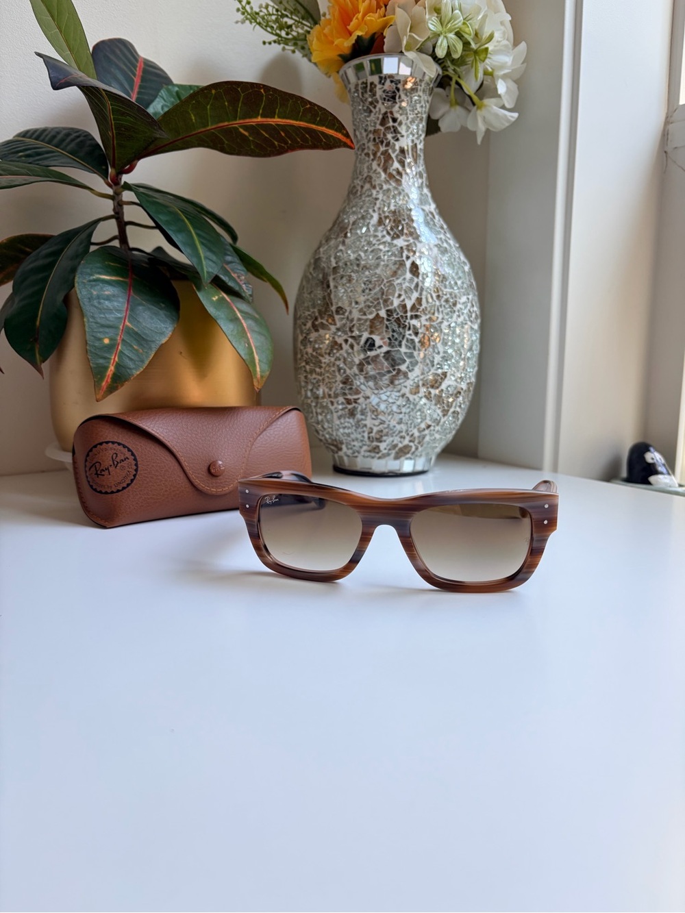 Ray-Ban Joseph RB 7683S 1423/51 Striped Brown / Brown 53mm **case is sold **